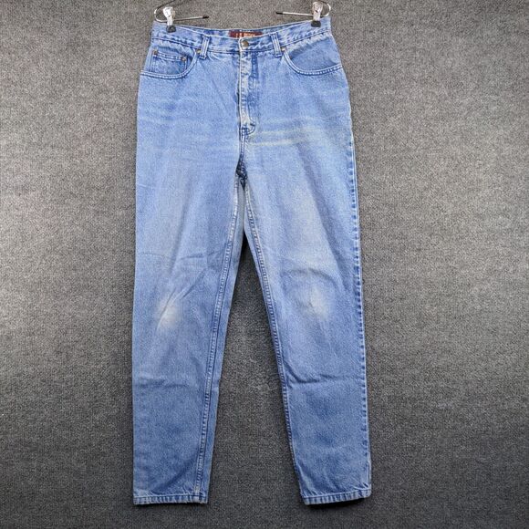 L.A. Blues Women's Slim Tapered Leg Jeans Blue 14 Long Light Stone Wash Denim - Picture 2 of 12